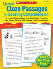 Cover of: Quick Cloze Passages For Boosting Comprehension