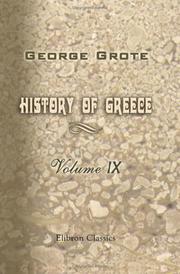 Cover of: History of Greece by George Grote, George Grote