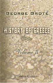 Cover of: History of Greece by George Grote, George Grote