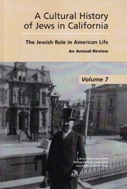 Cover of: A Cultural History Of Jews In California
