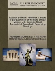 Cover of: Rudolph Schware Petitioner