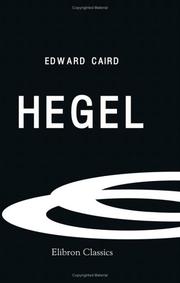 Cover of: Hegel