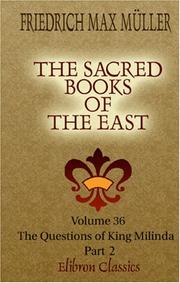 Cover of: The Sacred Books of the East by F. Max Müller