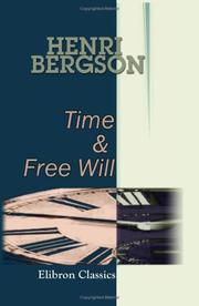 Cover of: Time and Free Will by Henri Bergson