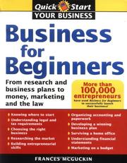 Cover of: Business for beginners by Frances McGuckin