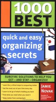 Cover of: 1000 best quick and easy organizing secrets
