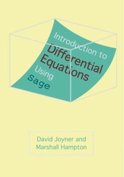 Cover of: Introduction To Differential Equations Using Sage by 