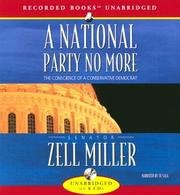 Cover of: A National Party No More: The Conscience of a Conservative Democrat