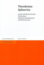 Cover of: Sphaerica Arabic And Medieval Latin Translations