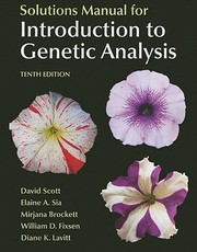Cover of: Solutions Manual For Introduction To Genetic Analysis Tenth Edition