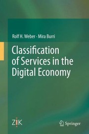 Cover of: Classification Of Services In The Digital Economy