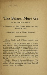 The saloon must go by George Otis March
