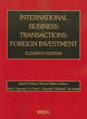 Cover of: International Business Transactions Foreign Investment by John A., JR. Spanogle