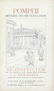 Cover of: Pompeii before its destruction: reconstruction of its temples and their surroundings