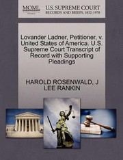 Cover of: Lovander Ladner Petitioner