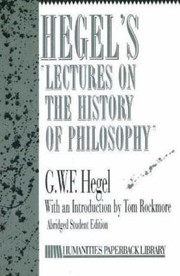 Cover of: Hegels Lectures History Philosophy