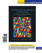 Cover of: Problem Solving Approach to Mathematics for Elementary School Teachers A Books a la Carte Edition