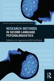 Cover of: Research Methods In Second Language Psycholinguistics