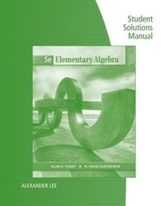 Cover of: Student Solutions Manual for TussyGustafsons Elementary Algebra 5th by 