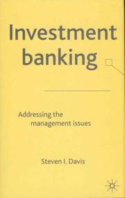 Cover of: Investment Banking: Addressing the Management Issues