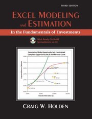 Cover of: Excel Modeling And Estimation In The Fundamentals Of Investments by 