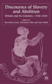 Cover of: Discourses of Slavery and Abolition: Britain and its Colonies, 1760-1838