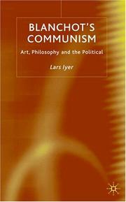 Cover of: Blanchot's Communism: Art, Philosophy and the Political