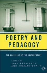 Cover of: Poetry and Pedagogy: The Challenge of the Contemporary