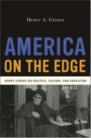 Cover of: America on the Edge by Henry A. Giroux