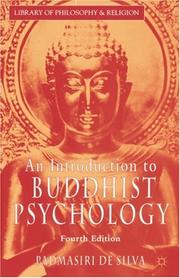 Cover of: An introduction to Buddhist psychology by Padmasiri De Silva