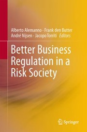 Cover of: Better Business Regulation In A Risk Society by 