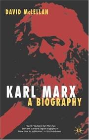 Cover of: Karl Marx by David McLellan, David McLellan