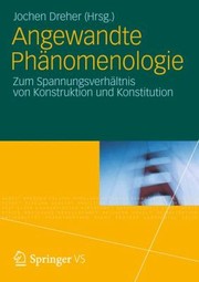 Cover of: Angewandte Phnomenologie Zum Spannungsverhltnis Von Konstruktion Und Konstitution