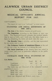 Cover of: [Report 1937]