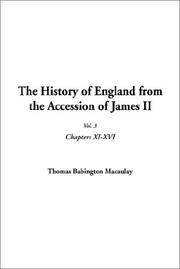 Cover of: The History of England from the Accession of James II | Thomas Babington Macaulay