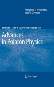 Cover of Advances In Polaron Physics