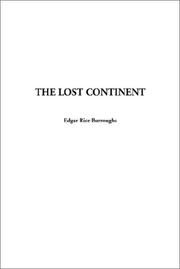 Cover of: The Lost Continent by Edgar Rice Burroughs