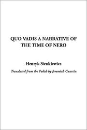 Cover of: Quo Vadis a Narrative of the Time of Nero by Henryk Sienkiewicz