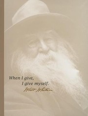 Cover of: Walt Whitman Journal When I Give I Give Myself by 