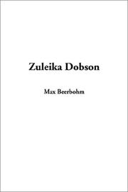Cover of: Zuleika Dobson by Sir Max Beerbohm