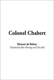 Cover of: Colonel Chabert by Honoré de Balzac