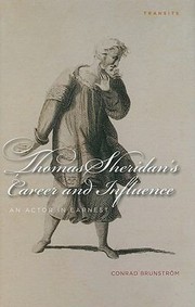 Cover of: Thomas Sheridans Career And Influence An Actor In Earnest