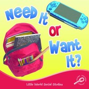 Cover of: Need It Or Want It by 