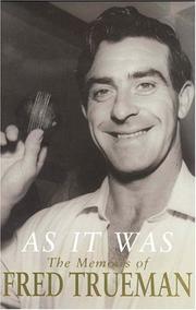 Cover of: As It Was