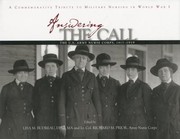 Cover of: Answering The Call The Us Army Nurse Corps 19171919 A Commemorative Tribute To Military Nursing In World War I