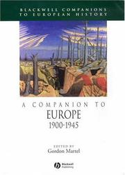 Cover of: A companion to Europe: 1900-1945