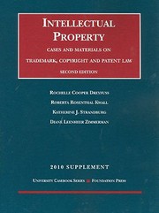 Cover of: Intellectual Property Cases And Materials On Trademark Copyright And Patent Law 2010 Supplement by 