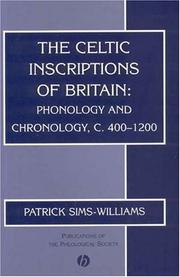 Cover of: The Celtic Inscriptions of Britain by Patrick Sims-Williams