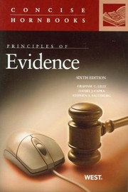 Cover of: Principles Of Evidence by 