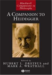 Cover of: A companion to Heidegger by edited by Hubert L. Dreyfus and Mark A. Wrathall.